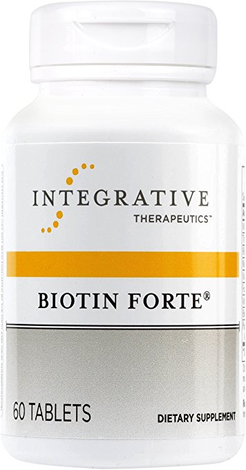 Integrative Therapeutics - Biotin Forté - Water-Soluble B Vitamin - Nervous System and Circulatory System Support - 60 Tablets