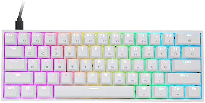 EPOMAKER SKYLOONG SK61 ABS 61 Keys Hot Swappable 60% Mechanical Keyboard with RGB Backlit, Doubleshot ABS Keycaps, Dustproof for Win/Mac/Gamers