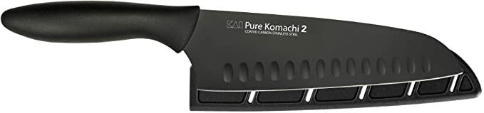 Pure Komachi 2 Hollow-Ground 6.5" Santoku Knife with Sheath