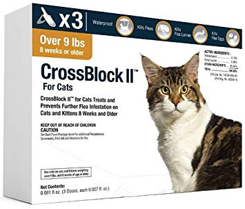 CrossBlock II Flea Preventative for Cats Over 9Lb. (3-Pack)