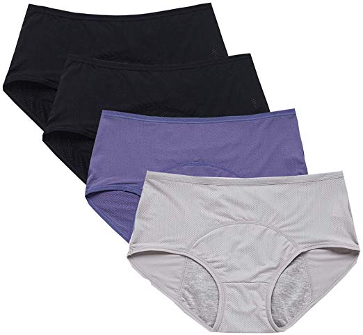 Teens Breathable Menstrual Period Panties Girls Heavy Flow Leak Proof Hipster Underwear Mulit Pack