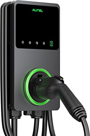 Autel Level 2 Smart Electric Vehicle (EV) Charger, 32 Amp WiFi Bluetooth Enabled EVSE with in-Body Holster Indoor/Outdoor Car Charging Station, 25-Foot Premium Cable (NEMA 6-50 Plug, Dark Grey)