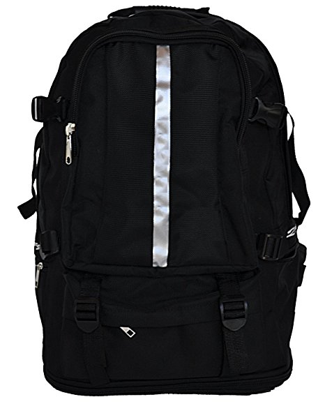 Falcon Backpack Perfect Daypack or Bookbag for Hiking College Travel or Day Trips Water Resistant Black Back Pack for Men or Women
