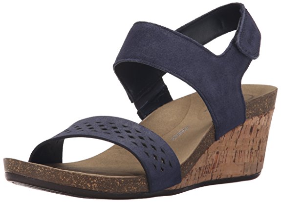 Rockport Women's Total Motion Taja Quarter Strap Wedge Sandal