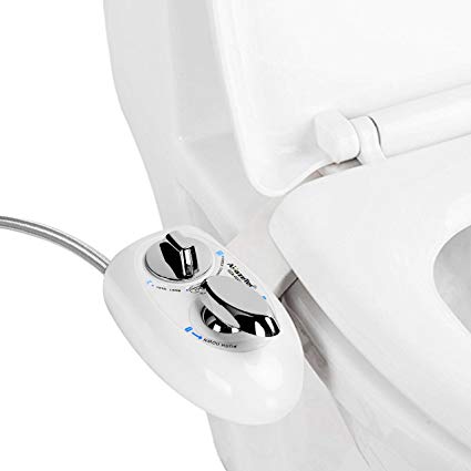 Amazetec® Dual Nozzle Bidet Self Cleaning Toilet Bidet Especially for Female- Non-Electric Mechanical Bidet Toilet Attachment - Adjustable Water Pressure, Cold Water