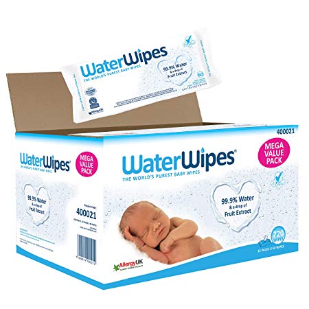 WaterWipes Super Value Box - Pack of 12, Total 720 Wipes