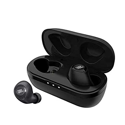 JBL C100TWS by Harman True Wireless in-Ear Headphones with Stereo Calling, Bluetooth 5.0 and Up to 17 Hours Combined Playtime (Black)