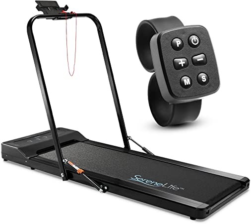 Folding Treadmill Exercise Running Machine - Electric Motorized Running Exercise Equipment w/ 16 Pre-Set Program, Manual Incline, Bluetooth Music Support - Home Gym/Office - SLFTRD80