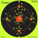 50 Pack - 12 Multi Bullseye Splatterburst Target - Instantly See Your Shots Burst Bright Florescent Yellow Upon Impact