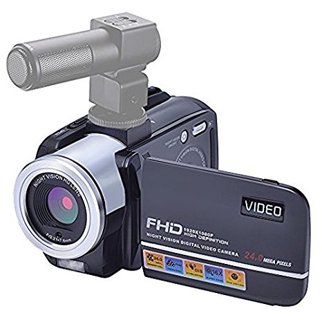 Camcorder Video Camera 24MP Digital Camera Full HD 1080p Vlogging Camera Night Vision HDMI Output with Remote Controller