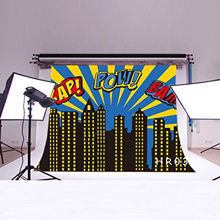 LB 7x5ft Super City Manor Vinyl Photography Backdrop Customized Photo Background Studio Prop HR03