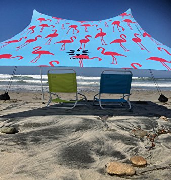 Neso Tents Beach Tent with Sand Anchor, Portable Canopy Sun Shelter, 7 x 7ft - Patented Reinforced Corners
