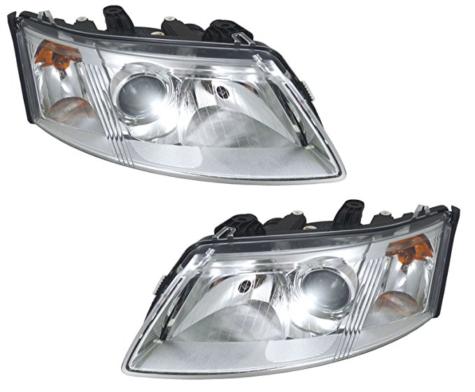 Headlights Headlamps Left & Right Pair Set for 03-07 Saab 9-3