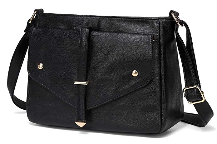 Crossbody Bags for Women,VASCHY Vegan Leather Fashion Handbag Purse Shoulder Bag
