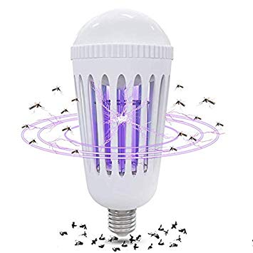 QUTOP Bug Zapper Light Bulbs, Electronic Mosquito Killer Lamp, UV LED Insect & Fly Killer for Indoor Outdoor Porch Patio Backyard