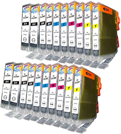 20 Pack - Compatible Ink Cartridges for Canon PGI-5 & CLI-8 PGI-5BK CLI-8BK CLI-8C CLI-8M CLI-8Y Inkjet Cartridge Compatible With Canon PIXMA IP3300 PIXMA IP3500 PIXMA IP4200 PIXMA IP4300 PIXMA IP4500 PIXMA IP5200 PIXMA IP5200R PIXMA MP500
