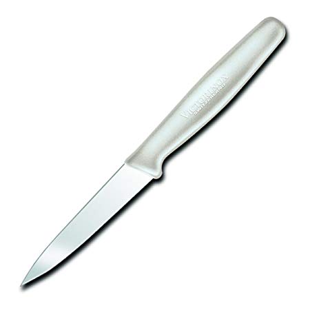 Victorinox Paring, 3.25" Spear Point, Small White Polypropylene Handle