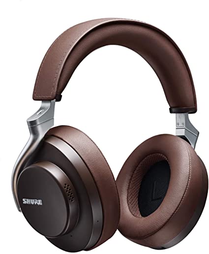 Shure AONIC 50 Wireless Noise Cancelling Headphones, Premium Studio-Quality Sound, Bluetooth 5 Wireless Technology, Comfort Fit Over Ear, 20 Hours Battery Life, Fingertip Controls - Brown