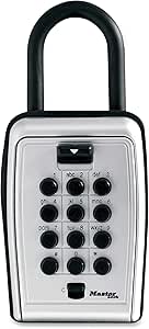 Master Lock Lock Box 5422D Set Your Own Combination Push Button Portable Key Safe, 3-1/8 in. Wide (2 Pack,Portable)