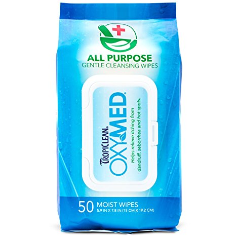 TropiClean OXYMED All Purpose Wipes, 50 ct