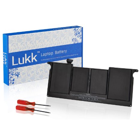 Lukk A1370 Laptop Battery for Apple A1406 A1495 [Mid-2011] A1465 [Mid-2012 Mid-2013 Early-2014] MacBook Air 11"- Fit as Original  Two Free Screwdrivers18 Months Warranty [Li-Polymer 4-cell 5200mAh]