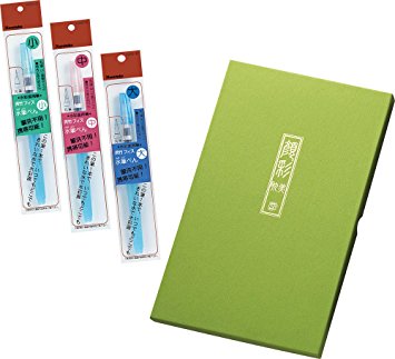 Kuretake Picture Letter Gansai Tanbi, 36 Color Set (With 3 pens)