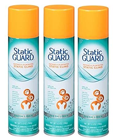 Static Guard Fresh Linen 5.5 oz Spray (Fresh Linen, 3 Pack)