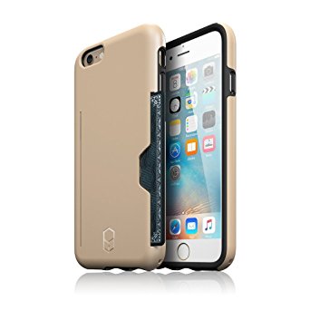 Patchworks ITG Level Pro Case for iPhone 6S 6 – Military Grade Protection Case with a Card Pocket, Extra Protection for ITG Tempered Glass Screen Protector – Sand
