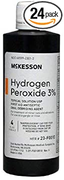 McKesson Antiseptic Hydrogen Peroxide 3% Strength 4oz Bottle (24 Bottles)