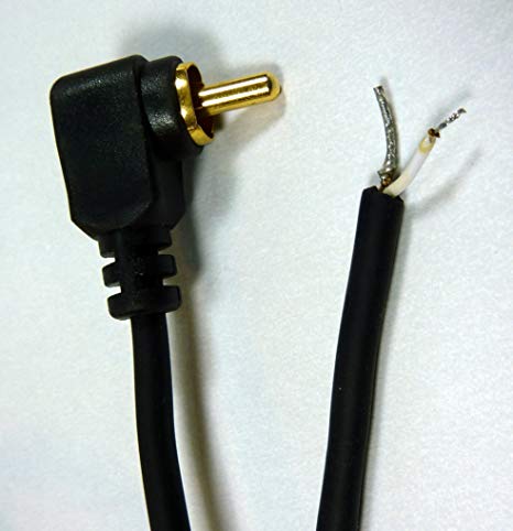 Philmore 6-ft RCA Right Angle Male Shielded Cable to Bare Wire For Subwoofer And Speakers, Gold Plated