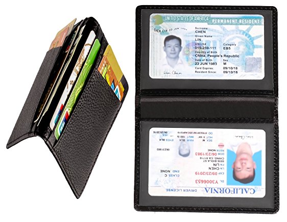 Slim Wallet, Front Pocket Wallet, Minimalist Wallet, Slim Mens Wallet, Genuine Leather Slim Mens Wallet Money Clip, Credit Card Holder ID Card Driver's License Safe