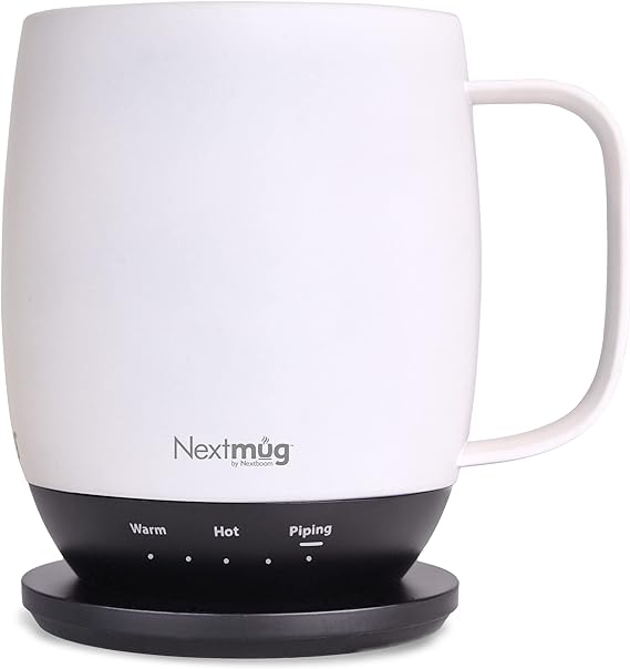 Nextmug - Temperature-Controlled, Self-Heating Coffee Mug (Ivory - 14 oz.)