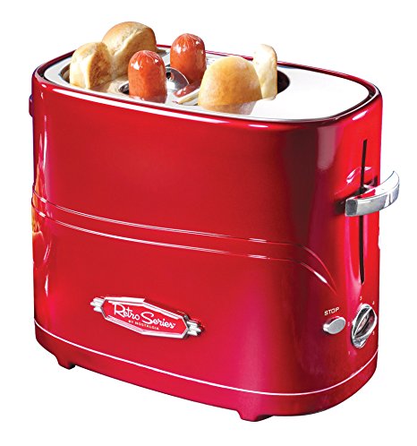 Nostalgia HDT600RETRORED Retro Series Pop-Up Hot Dog Toaster