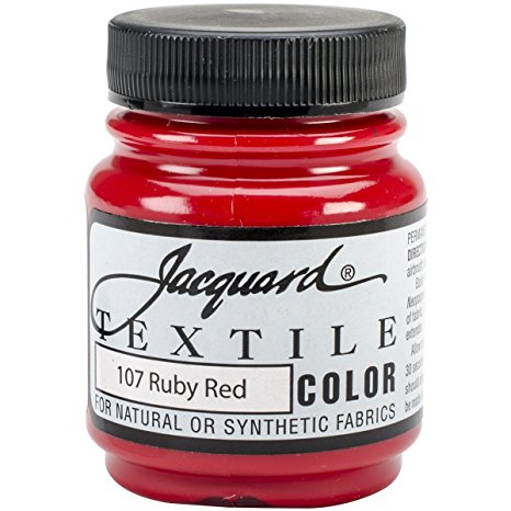 Jacquard Products Textile Color Fabric Paint 2.25-Ounce, Ruby Red