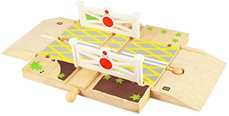 Bigjigs Rail Wooden Level Crossing - Road and Railway Accessories