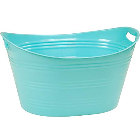 CreativeWare PTUB-PB Powder Blue 8.5 Gallon Party Tub