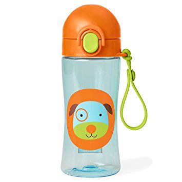 Skip Hop Zoo Lock-Top Sports Bottle, Dog, Multi