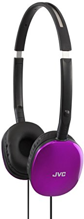 JVC HAS160V FLATS Lightweight Headband Headphones (Violet)