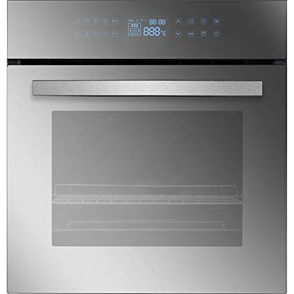 Empava 24" Black Tempered Glass Electric Single Wall Oven