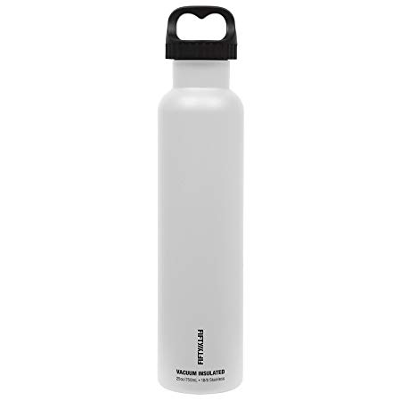 FIFTY/FIFTY Vacuum-Insulated Stainless Steel Bottle with Narrow Mouth - 25 oz. Capacity - Winter White
