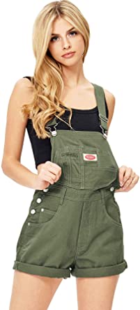 Revolt Women's Juniors Classic Twill Short Overalls