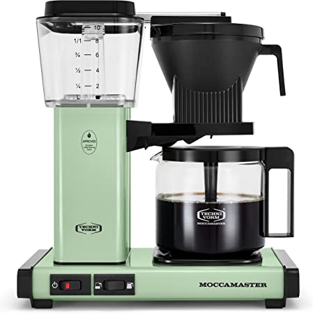 Moccamaster 53925 KBGV Select 10-Cup Coffee Maker, Pistachio Green, 40 ounce, 10-Cup, 1.25L