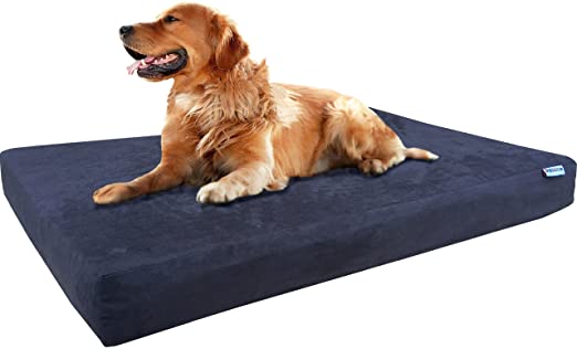 Dogbed4less Ultimate Memory Foam Dog Bed, Orthopedic Joint Relief for Small Medium to Extra Large Dogs with Waterproof Liner and Durable Machine Washable Pet Bed Cover