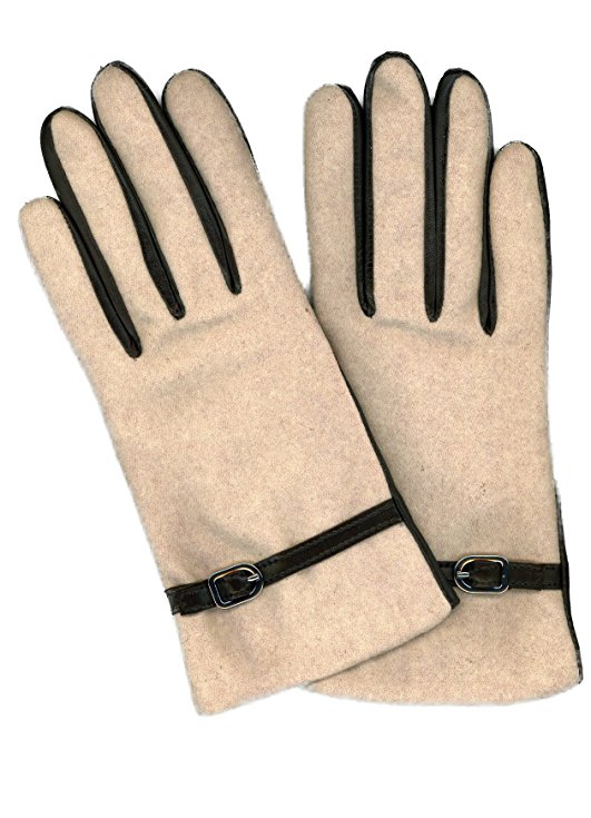 GRANDOE Women’s SOLITAIRE Leather Palm Glove, Cashmere Blend Lined