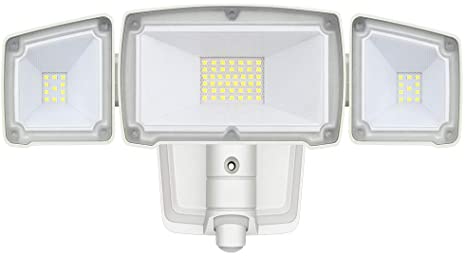 Security Light, AmeriTop Dusk to Dawn Super Bright LED Flood Light Outdoor; 35W 3500LM LED Outdoor Lighting, ETL- Certified, Wide Angle Illumination, IP65 Waterproof, 6500K - White
