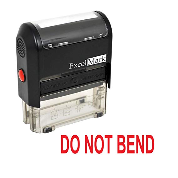 DO NOT BEND Self Inking Rubber Stamp - Red Ink