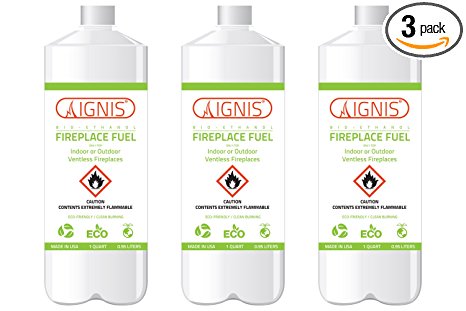 Ignis Bio Ethanol Fireplace Fuel - 3 Pack
