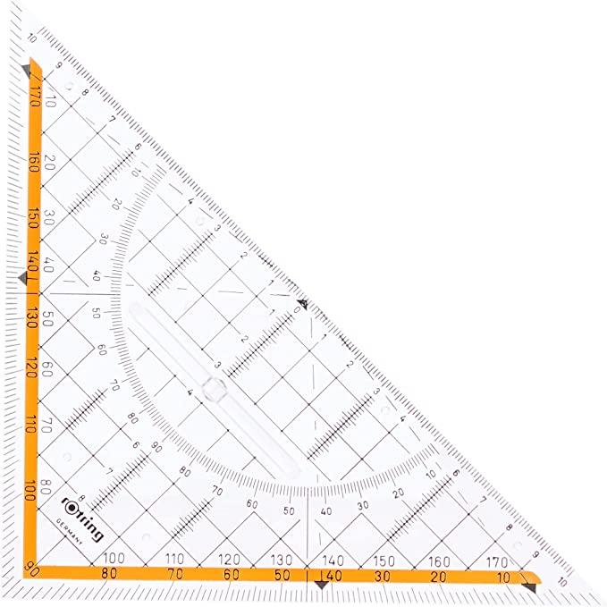 Rotring Centro Large Geometry Set Square with Handle 23cm