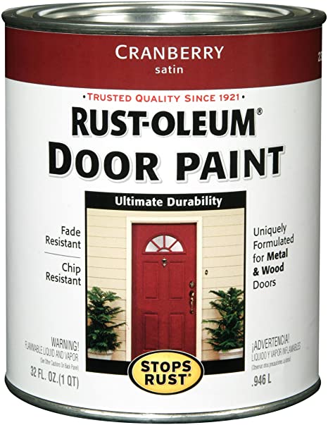 Rust-Oleum, Cranberry, 238314 Door Paint, 1-Quart