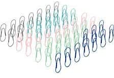 Poppin Modern Assorted Paper Clips, Set of 50